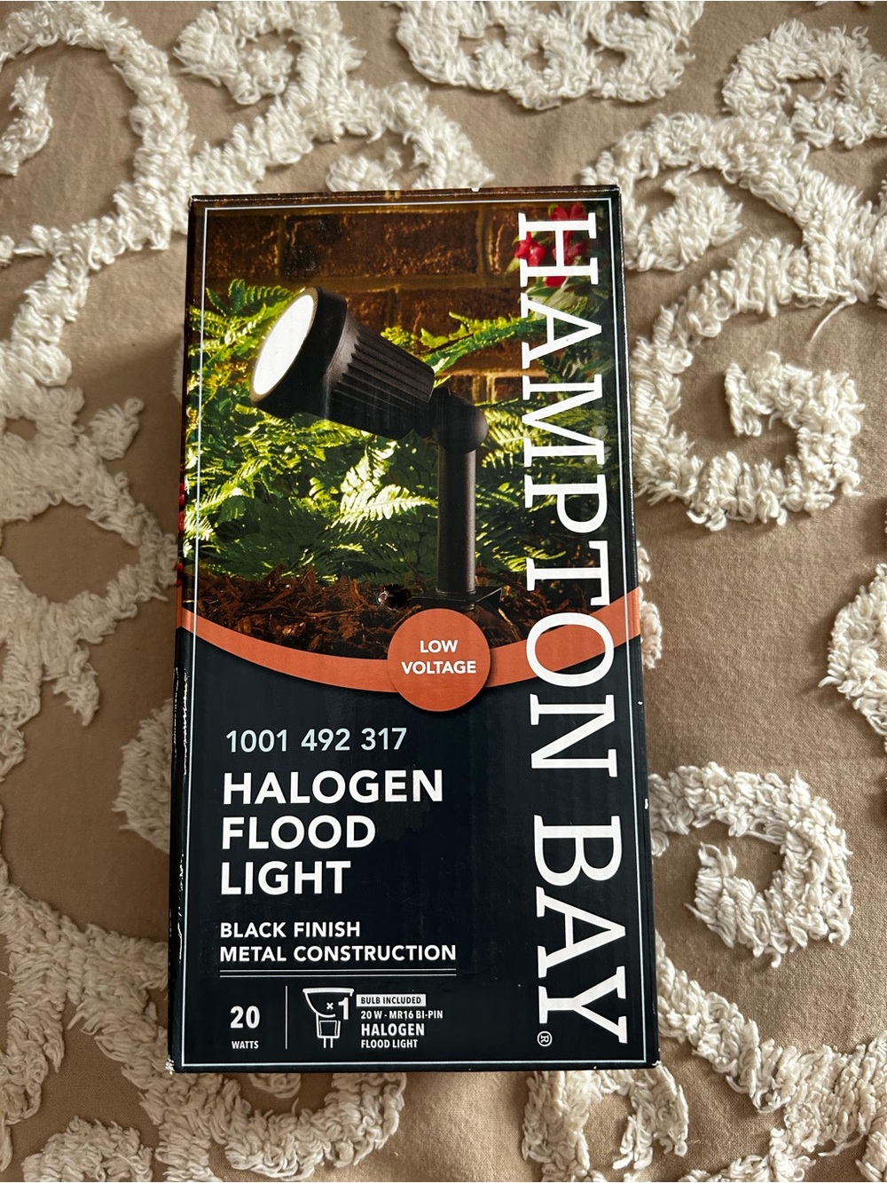 Hampton Bay Black Halogen Flood Light - Low Voltage